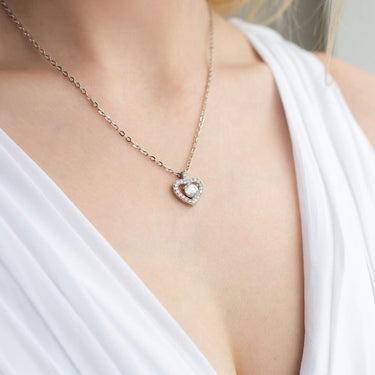 Silver Heart Necklace - Silver Necklace Women - Women’s Necklace Necklace Brother & Sisters